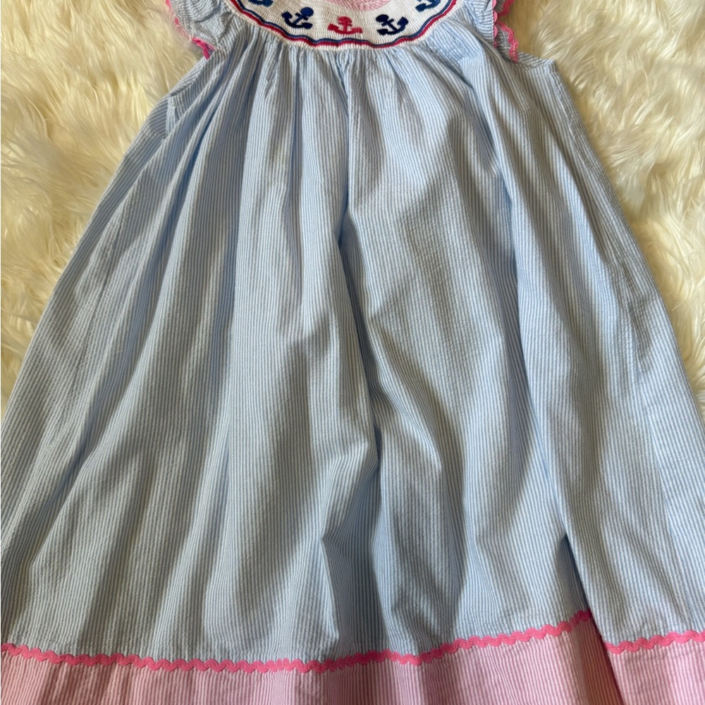 Lil Cactus Pink and White Striped Fabric